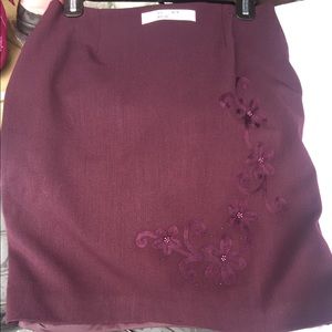 Burgundy skirt